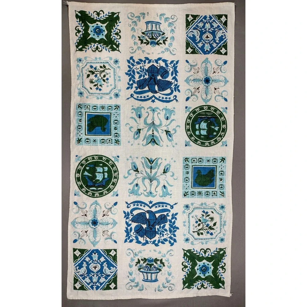 Vtg linen tea towel  15.5
